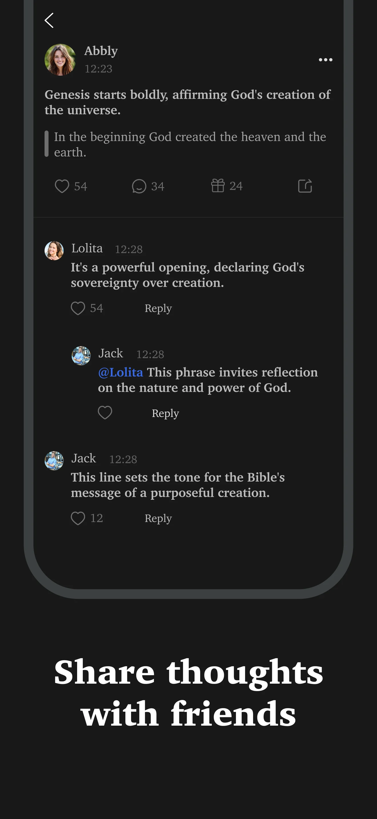 TBS - Bible Chat App screenshot